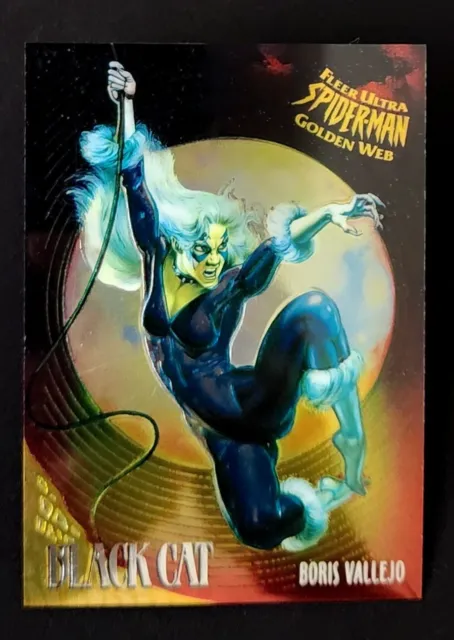 1995 Fleer Ultra Marvel Spider-Man Golden Web Black Cat #1