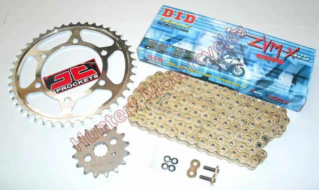 Kawasaki Z1000 SX DID ZVMX Gold X-Ring Super Heavy Duty Chain & JT Sprocket Kit