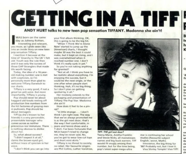 23/1/88PT9 Vintage Artikel & Bild. Tiffany