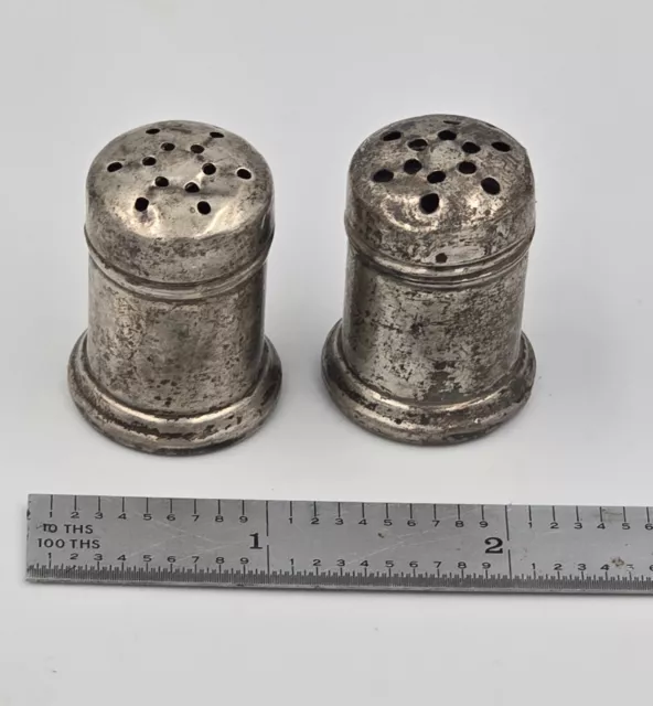 small Sterling Silver salt and pepper shakers cute antique/vintage 8 Grams