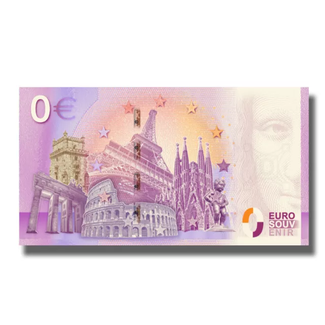 0 Euro Souvenir Banknote Brussel 100 Bruxelles Colour Belgium ZEBF 2022-1 2