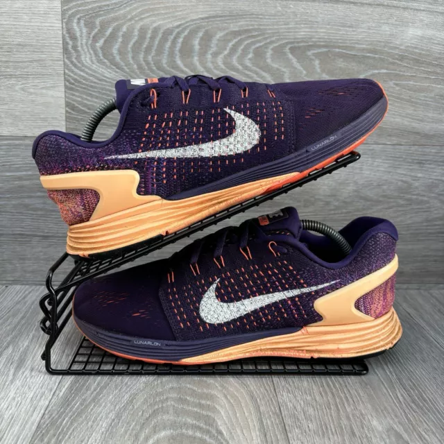 NIKE LUNARGLIDE WOMENS Running Shoes size 6 Black orange violet Sneakers In VGC 22.50 PicClick UK