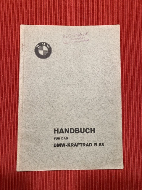 BMW R23 1939 Original Handbuch Betriebsanleitung BMW R 23 EUR 120,00 ...