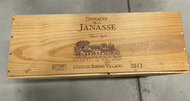 Domaine De La Janasse Terre D Argile 2012 Pine Crate Box 20.5 x 13"x 7.5 No Lid