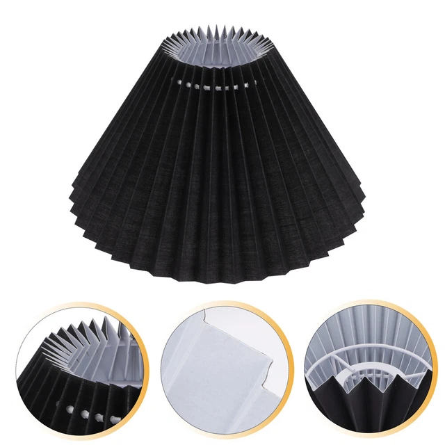 abat-jour plissé noir lampadaire à abat-jour plissé Table Lamps Shades