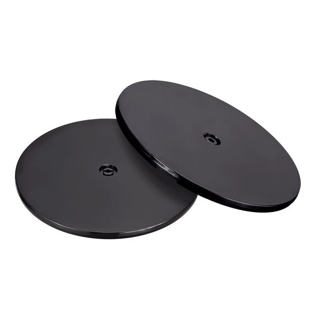 9" Giratorio Soporte con Acero Bolas Rodamientos Lazy Susan Base, Negro 2pzs
