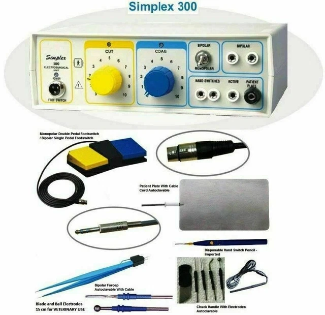 NEW MODEL SIMPLEX 300W Hyfrecator Electro surgical Generator plastic