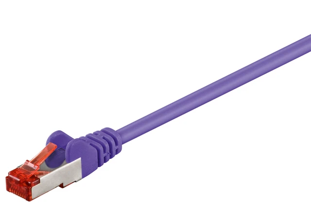 10x CAT 6 cavi di rete S/FTP; CAT 6-0300 LC S/FTP PIMF VIOLA 3m