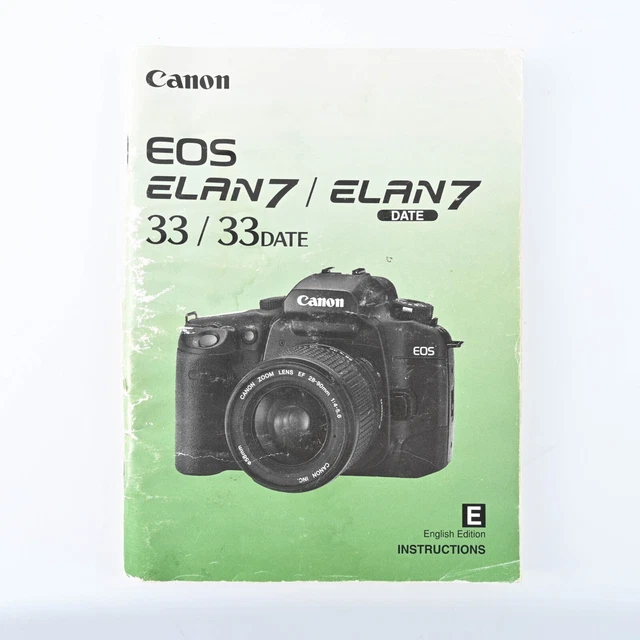 Canon Eos Elan 7 Elan 33 Camera New Instruction Manual Guid Book Original