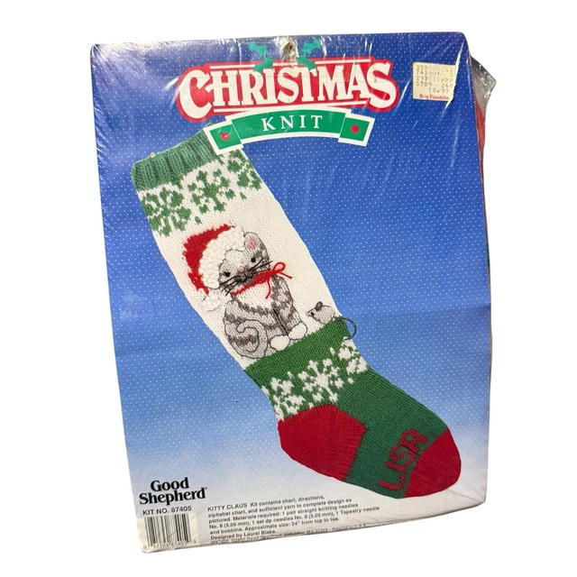 Kit Tricot Chaussette De Noël Good Shepherd – 24″ – Renne – Vintage 1986
