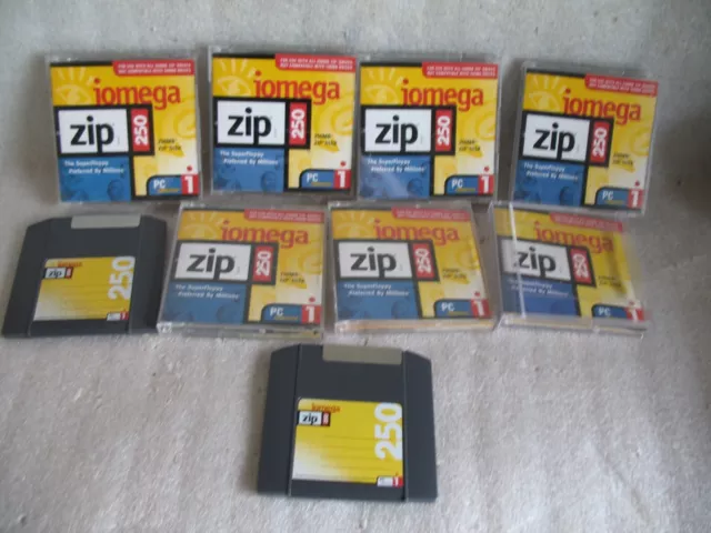 9 discos Iomega Zip 250 MB 1 mezcla de Ne y usados