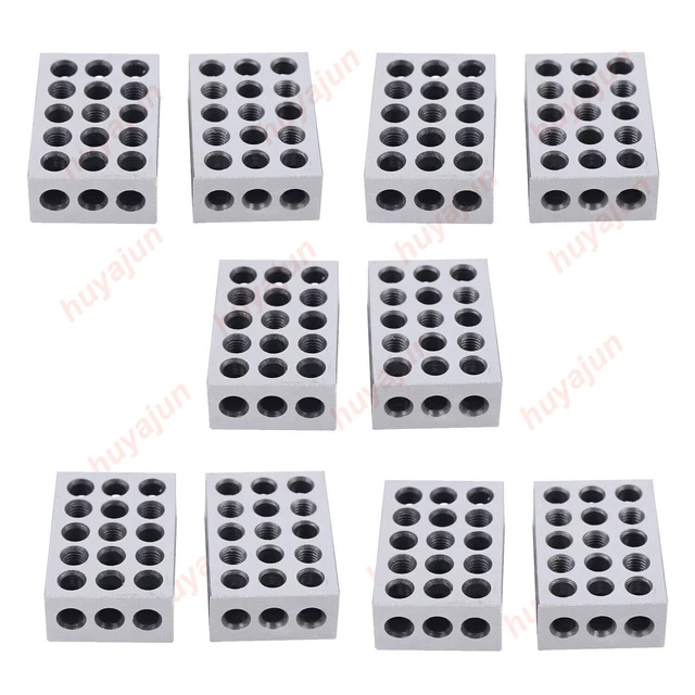 5 Matched Pairs Ultra Precision 1-2-3 Blocks Set 23 Holes 0.0001" Machinist 123