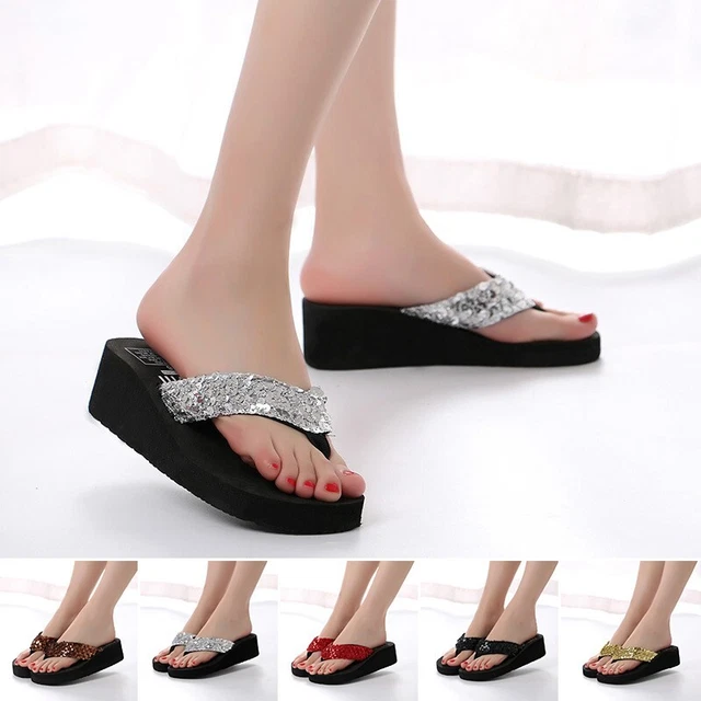 Pantofole Estate Donna 1 Paia 1 Paia Spiaggia Casual Ragazze Donna Zeppe Tacco