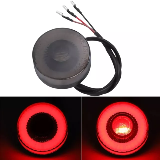 Universal Motorcycle ATV UTV Round LED Rear Tail Light Stop Brake Light DRL Good