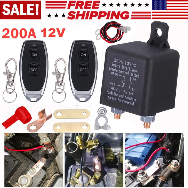 CAR BATTERY SWITCH Disconnect Power Kill Master Isolator Cut Off Remote