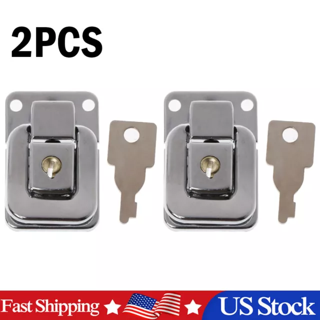 40*27mm Suitcase Box Chest Trunk Lock Metal Toggle catch Latch clasp silver Tone