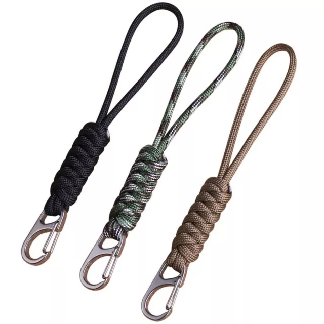 Handmade Umbrella Rope Keyring Braided Woven Keychain  Camping Rescue