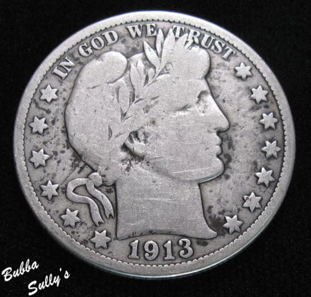 1913 Barber Half Dollar VG Details