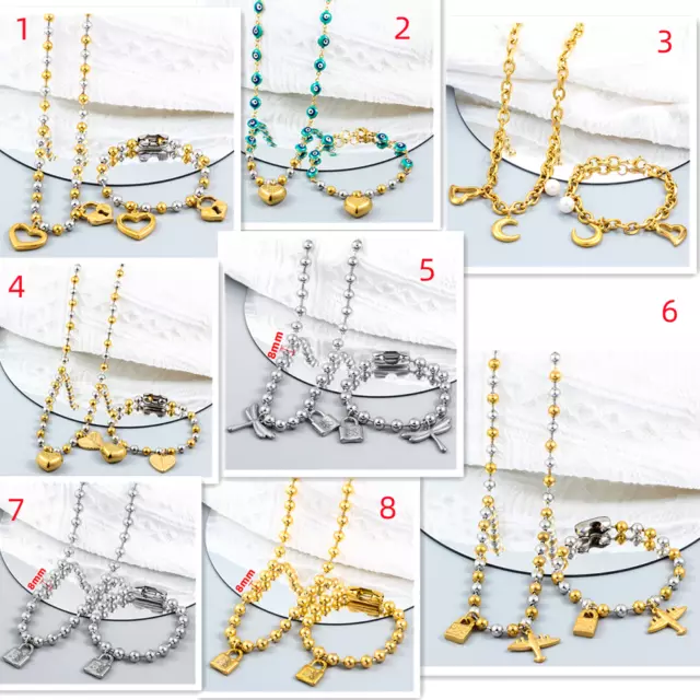 2024 New UNOde50 Unisex Charm Jewelry Set Logo Stainless Steel Necklace Bracelet