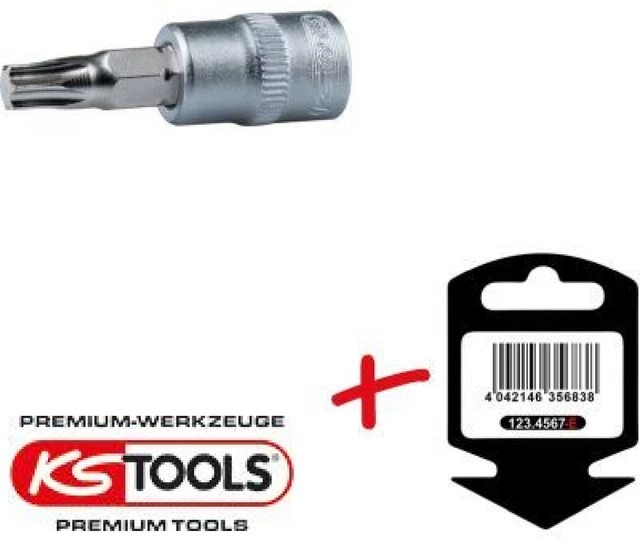911.1449-E Douille Tournevis TORX 27-1/4'' - CHROMEmat - Sur