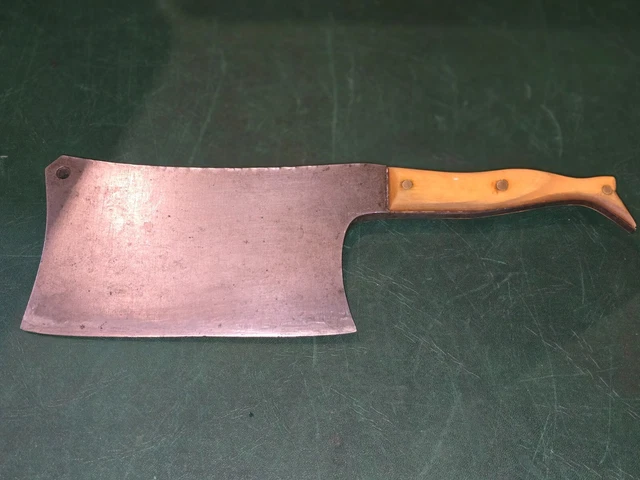 ANCIENNE FEUILLE DE boucher H.Gau Béziers ancien hachoir couperet