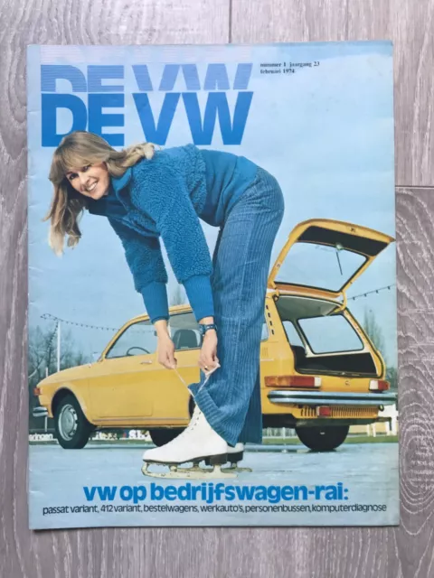 VW Hauszeitung Ben Pon Vooruit Willen Käfer Transporter T2 Passat  412 1974