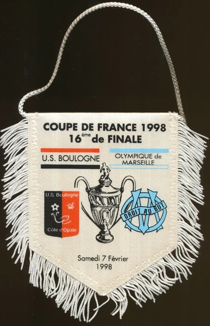Fanion OM Marseille – SK Sigma Olomouc – Coupe UEFA 1998/1999 – Vintage Foot