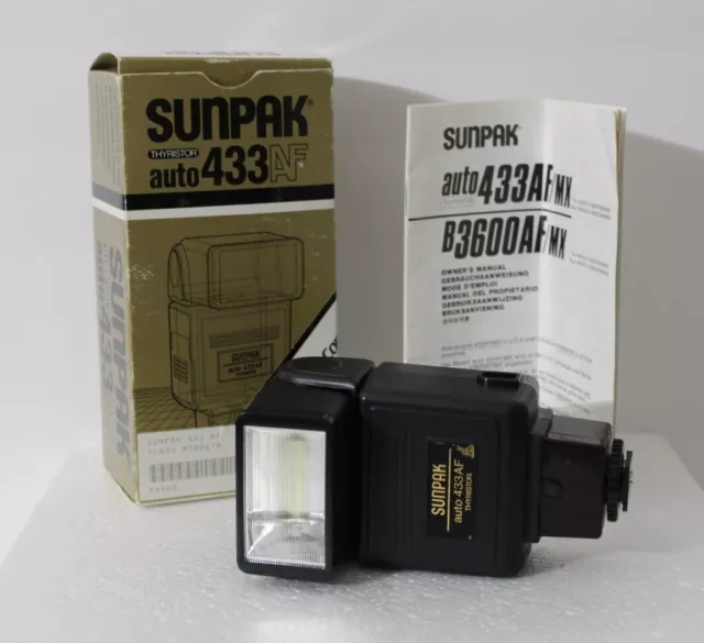 Sunpak Auto 433 AF Thyristor Flash for Minolta Auto Focus Cameras