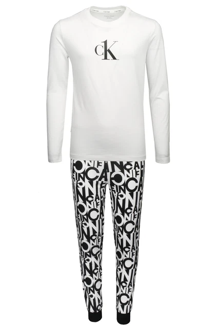 Calvin Klein Set Pigiama Ragazzi Set Pigiama Manica Lunga Pantaloni a Polsino