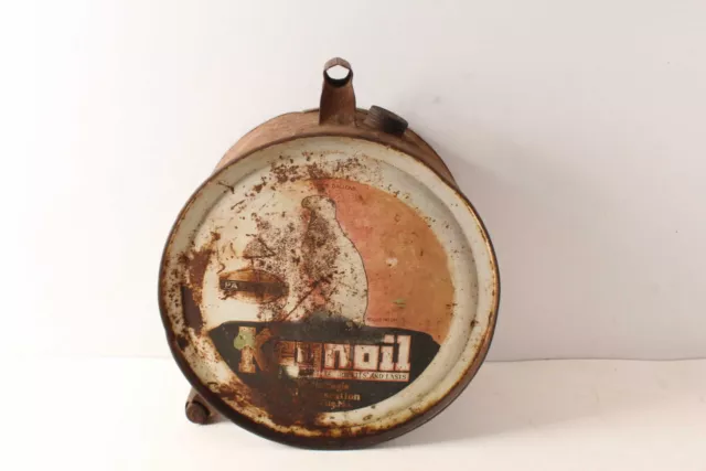 Rare Antique White Eagle Oil & Refining Keynoil 5 Gallon Motor Oil Drum Can