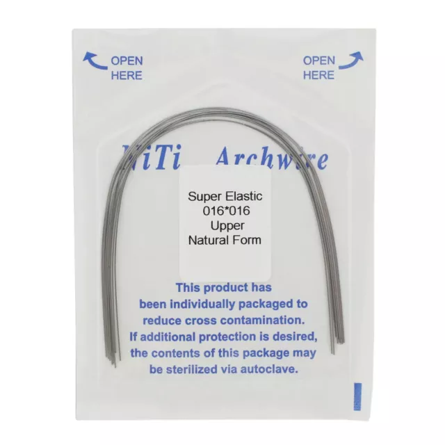 Dental Orthodontic Elastic Niti Arch Wire Rectangular Natural Form 16x22 19x25 3