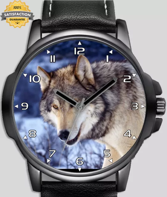 Wolf In Snow Unique Unisex Beautiful Wrist Watch UK FAST