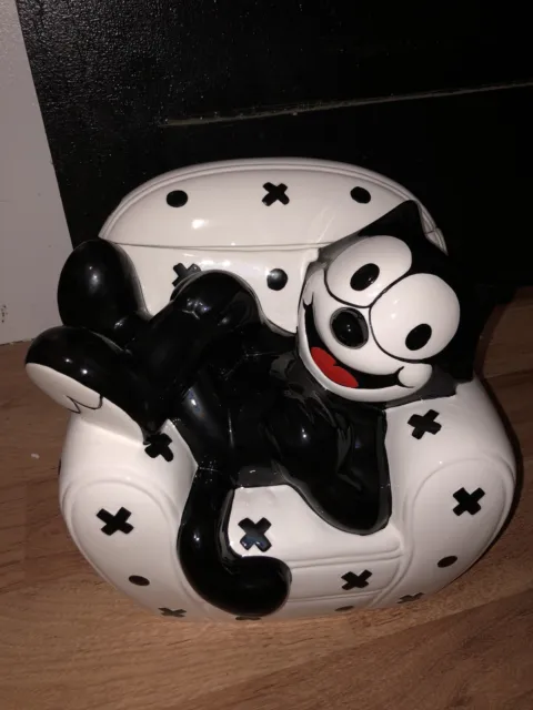 Felix The Cat Collectible Ceramic Cookie Jar by Clay Art (1997)