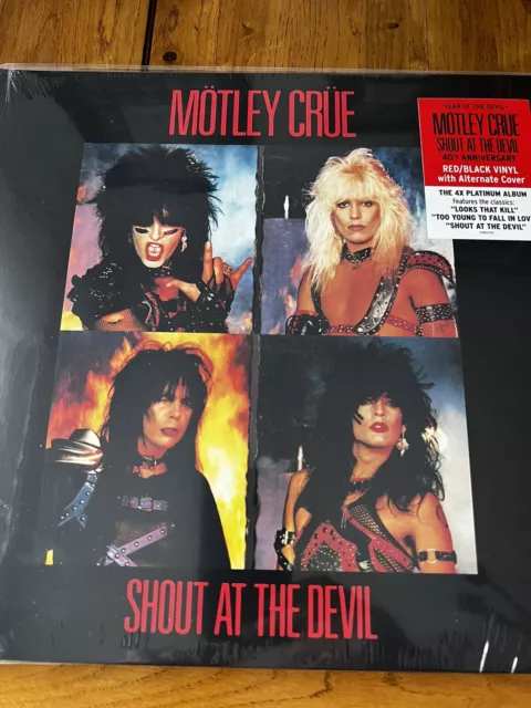 Motley Crue 'Shout At The Devil' 40th Anniversary LP Black Red Vinyl NEW SEALED