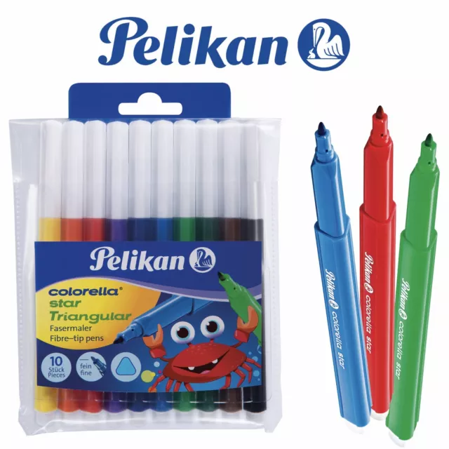 Pelikan Filzstifte Colorella® Star, dreieckig, 10 Farben, Faserstift, Fasermaler