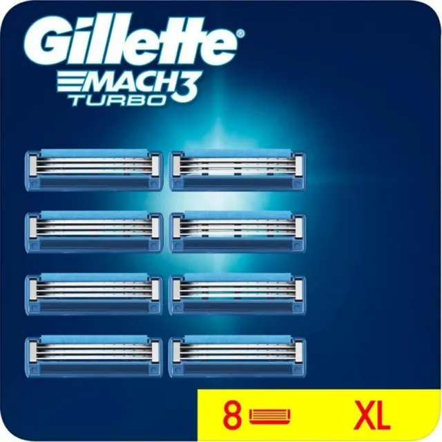 Lot de 8 Lames Gillette Mach3 Turbo