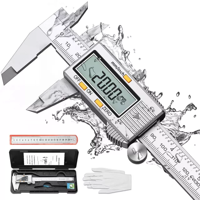 Digital Vernier Caliper 150mm Electronic Caliper Stainless Steel with LCD Screen