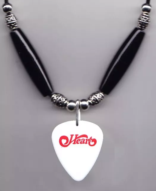 Heart Howard Leese White Guitar Pick Necklace - 2013 Rock Hall of Fame Induction