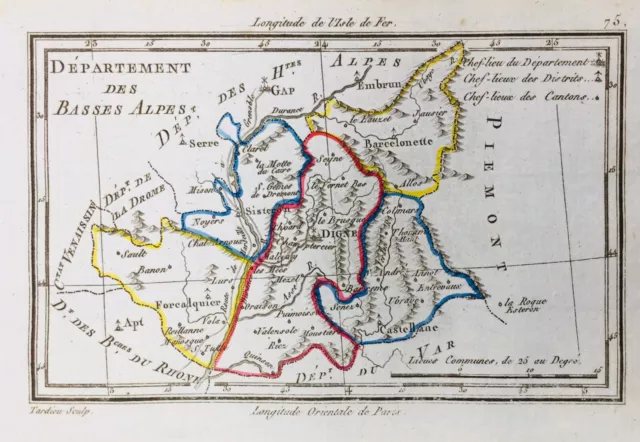 Alpes de Haute Provence 1794 Digne Castellane Ubraye Sault Senez Barcelonnette