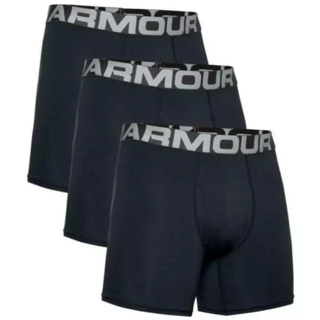 Under Armour Mens Charged Cotton 6" Boxer Jock 3 Pack 3