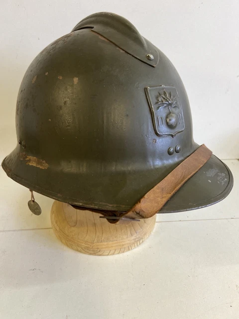 WW2 FRAN AIS CASQUE Adrian DP Nominatif Mod le 26 Coiffe Jugulaire ww2-fran-ais-casque-adrian-dp-nominatif-mod-le-26-coiffe-jugulaire