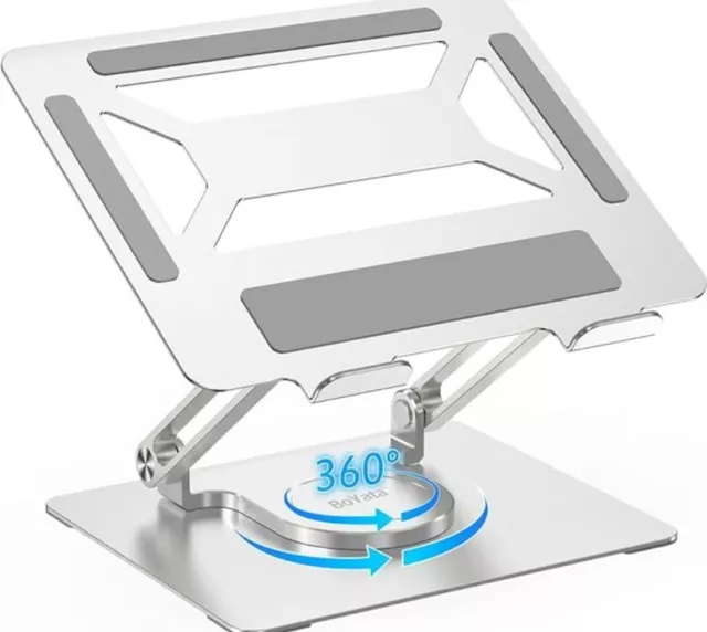 Boyata Aluminium 360 Rotation Adjustable Laptop Stand Ergonomic Foldable