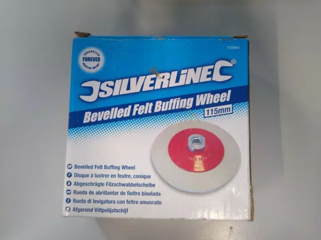 Silverline 115mm Bevelled Felt Buffing Wheel (M14)- 105864