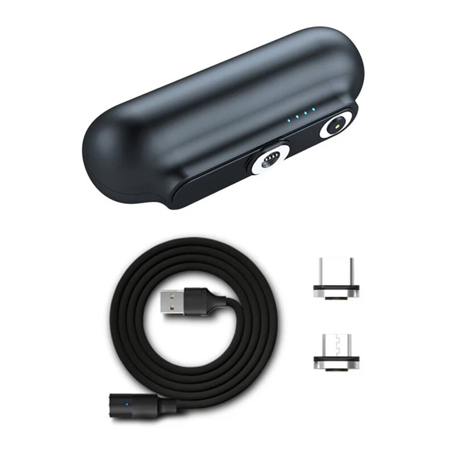 Mini Magnetic Charger 2600mAh Power Bank with Type-C/Micro USB Interface
