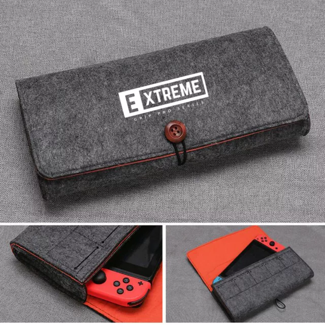 Portable Travel Bag for Nintendo Switch Carrying Case Felt Pouch Storage Bag - G