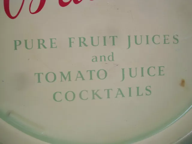 Vintage BritviC Fruit Juices Round Metal Beer & Cocktails Tray 3