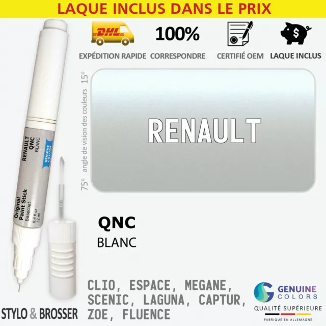 Exterior QNC Silver Stylo Retouche Peinture pour Renault QNC Reparation Stylo MS