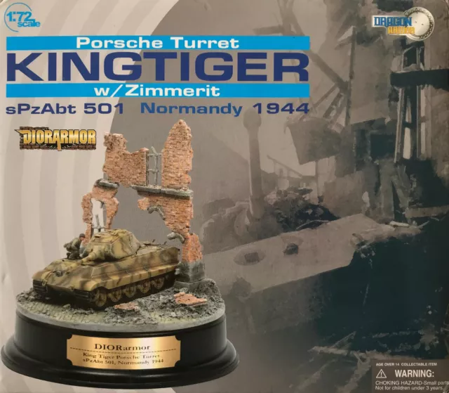 Dragon Models 1:72 Armor 60204 Henschel/Porsche Sd.Kfz.182 King Tiger DIORAMA, N