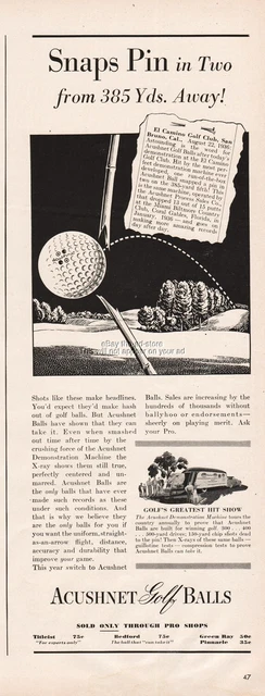 1939 GOLF Balls Snaps Pin in Two El Camino Golf Club San Bruno