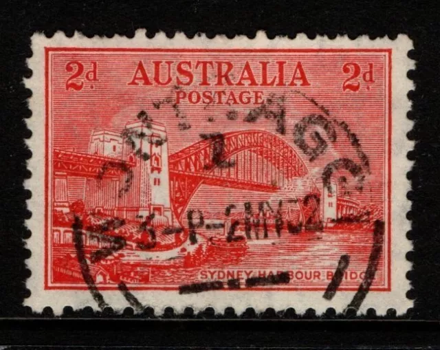 Australia 1932 2d Sydney Harbour Bridge typo SG144 Used Wonthaggi postmark